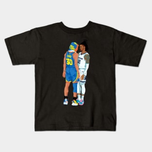 Ja morant x Steph curry - black Kids T-Shirt